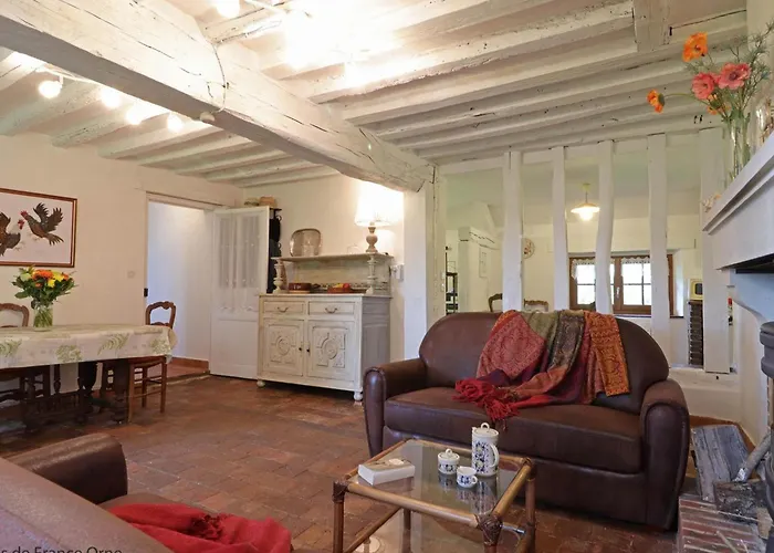 Longere Authentique Dans Le Perche Ornais Avec Wifi, Ideale Pour Teletravail - Fr-1-497-218 別荘 *